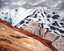 Majestueuses hautes montagnes, peinture de Jules Morissette