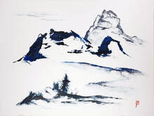 La piste des Trois-Monts, peinture de Jules Morissette